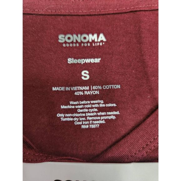 Sonoma 2-piece men long sleeve pajamas set size S - Picture 5 of 5